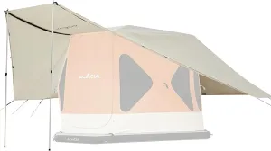 ACACIA Canopy XL for Space Acacia Camping System, PU2000 Waterproof Camping Tarp for 4 Season Camping, UPF50  Sunproof Tent Tarp with 4 Telescoping Poles, Carry Bag, Almond