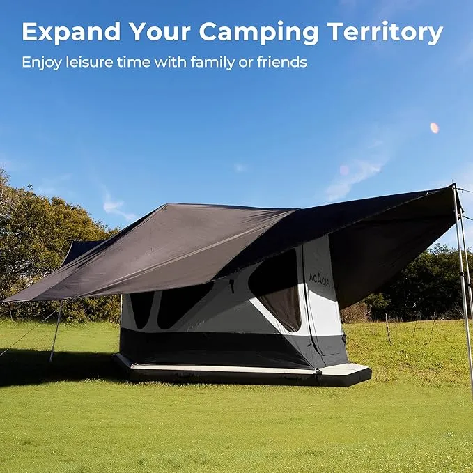 ACACIA Canopy XL for Space Acacia Camping System, PU2000 Waterproof Camping Tarp for 4 Season Camping, UPF50  Sunproof Tent Tarp with 4 Telescoping Poles, Carry Bag, Moonstone