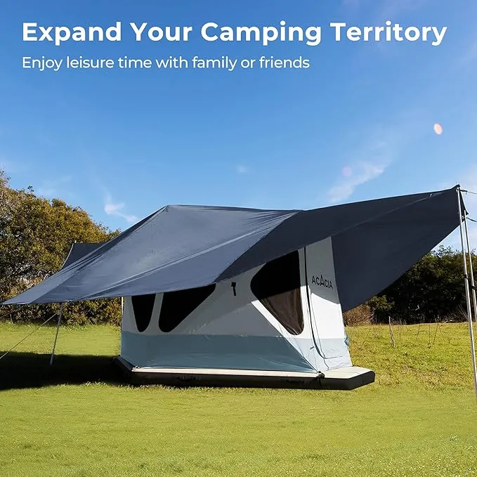 ACACIA Canopy XL for Space Acacia Camping System, PU2000 Waterproof Camping Tarp for 4 Season Camping, UPF50  Sunproof Tent Tarp with 4 Telescoping Poles, Carry Bag, Star Night
