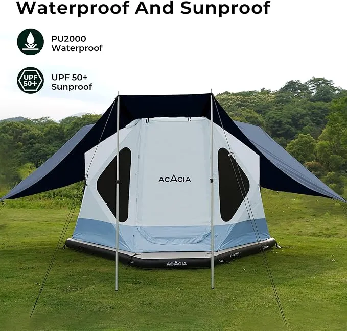 ACACIA Canopy XL for Space Acacia Camping System, PU2000 Waterproof Camping Tarp for 4 Season Camping, UPF50  Sunproof Tent Tarp with 4 Telescoping Poles, Carry Bag, Star Night