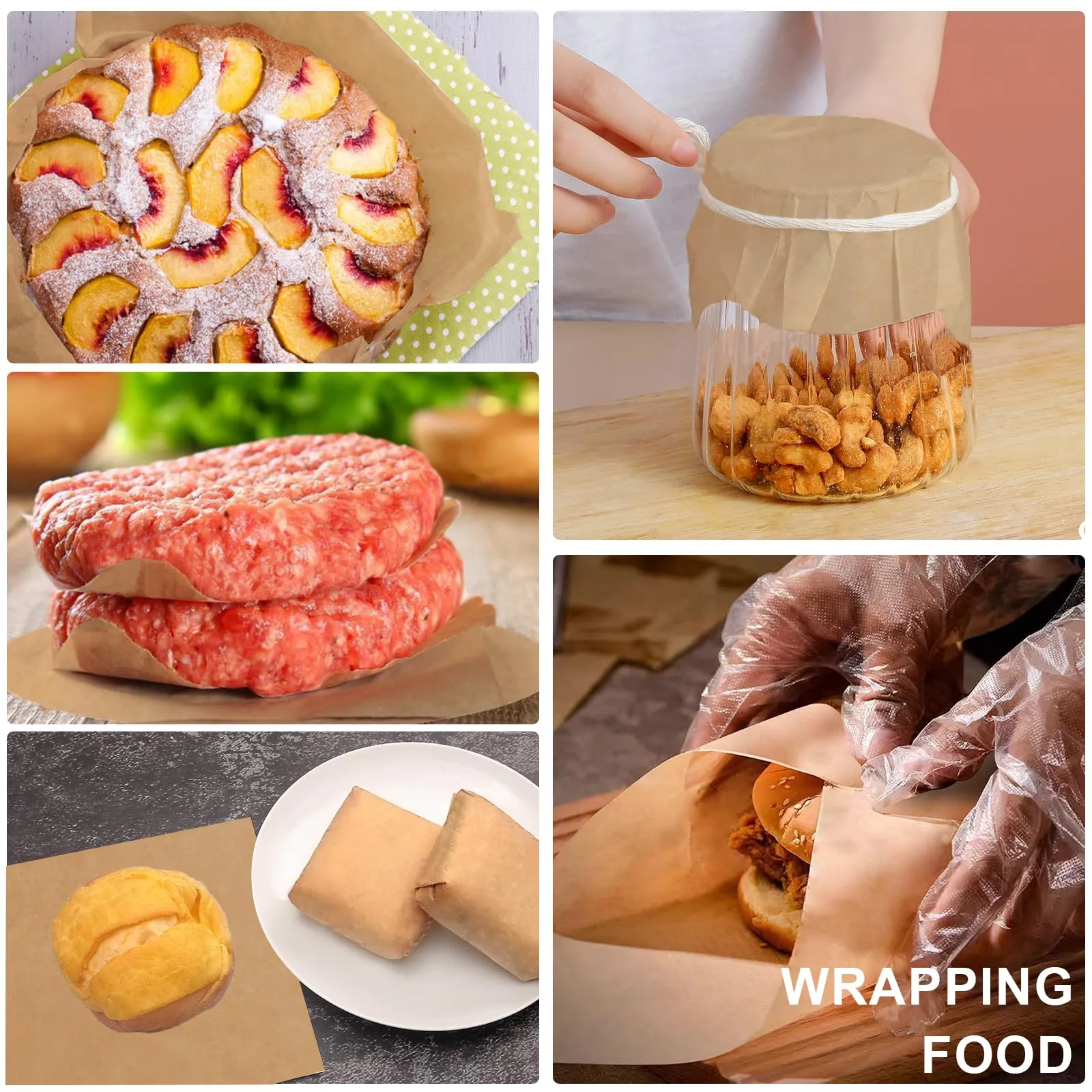 Air Fryer Liners Disposable Parchment Paper Sheets, 8 Inch Unbleached Baking Paper Liner for Grilling, Wrapping, Steamer, Microwave, Oven(100 Count)