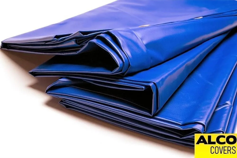 ALCO - Dumpster Tarp/Covers – Super Duty - Reinforced Vinyl (18oz PVC Dumpster Tarp (12'x 26') Black)
