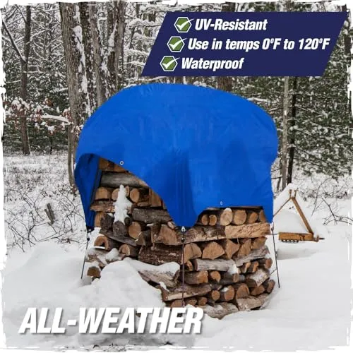 All Weather 100% Waterproof Heavy Duty Tarp,5 Mil UV Temperature Resistant Tarps