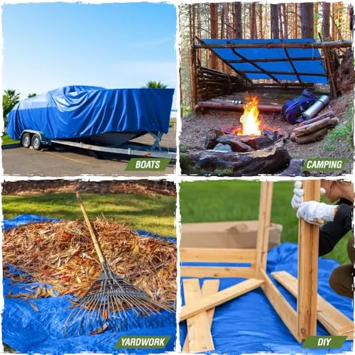 All Weather 100% Waterproof Heavy Duty Tarp,5 Mil UV Temperature Resistant Tarps