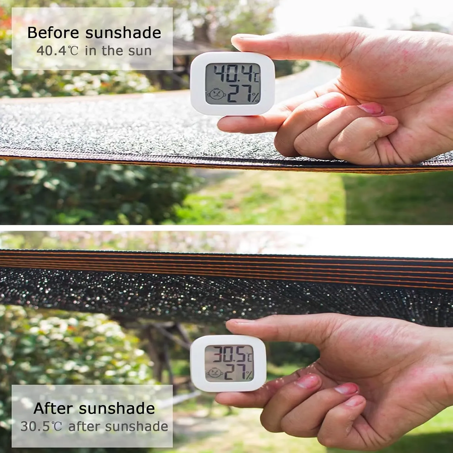 Anti-Aging Heat Insulation Shade Netting,Black Sunblock Shade Cloth Net,Garden Outdoor Car Shade Mesh Tarp,Privacy Netting,Windbreak Fencing,Greenhouse Anti-UV Sunshade Net (8.2x16ft)