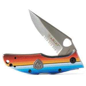 Ariat Medium Serape Hybrid Folding Knife- 3"