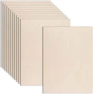 AWIZOM 12 Pack Basswood Sheets for Crafts-18 x 24 x 1/8 Inch- 3mm Thick Plywood Sheets with Smooth Surfaces Unfinished Wood Boards for Laser Cutting, Wood Burning, Architectural Models, Staining