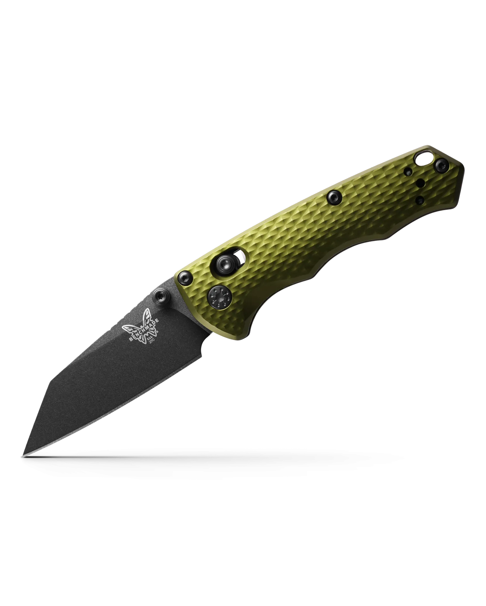 Benchmade 290BK-2 Full Immunity Black CPM-M4 Woodland Green Handle 2.49'' Plain Edge Pocket Knife