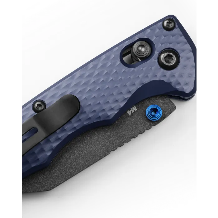 Benchmade 290BK Full Immunity Black CPM-M4 Crater Blue Handle 2.49'' Plain Edge Pocket Knife