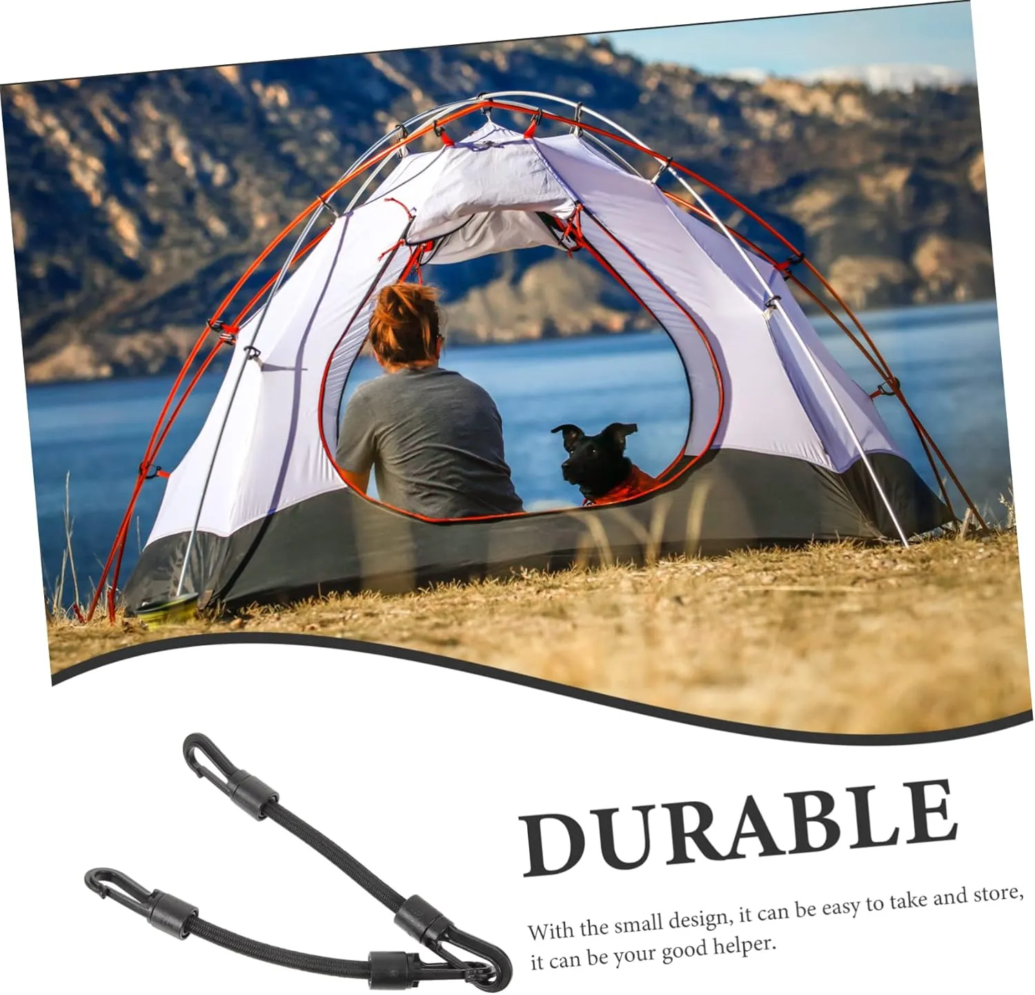 BESPORTBLE 25 Pcs Elastic String Hook Camping Bungee Cords Cord with Hook Bungee Tie Downs Kayak Hook Strap Bungee Rope Mini Bungee Cords Tarp Hooks Daily Use Tie Down Strap Deck Pom Portable