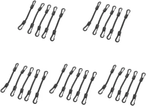 BESPORTBLE 25 Pcs Elastic String Hook Camping Bungee Cords Cord with Hook Bungee Tie Downs Kayak Hook Strap Bungee Rope Mini Bungee Cords Tarp Hooks Daily Use Tie Down Strap Deck Pom Portable