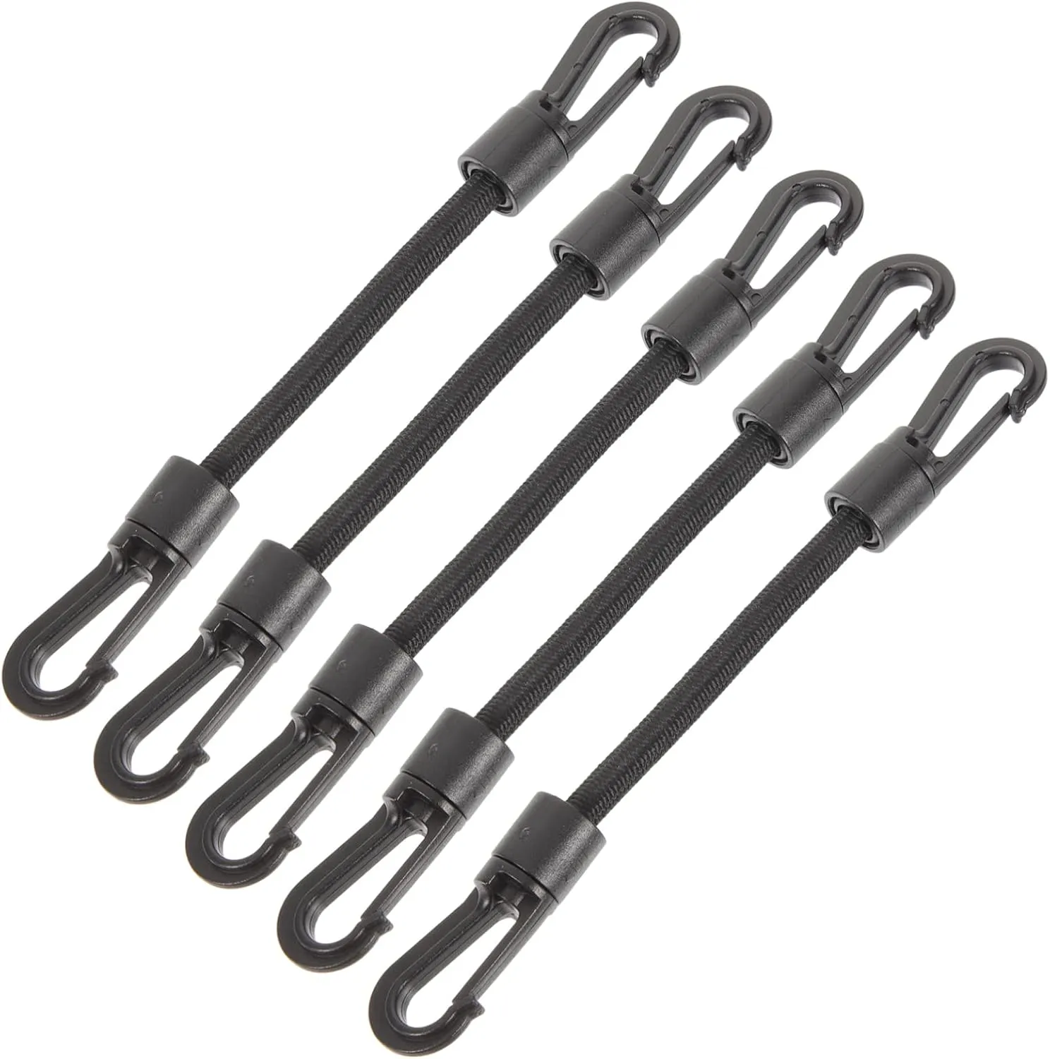BESPORTBLE 25 Pcs Elastic String Hook Camping Bungee Cords Cord with Hook Bungee Tie Downs Kayak Hook Strap Bungee Rope Mini Bungee Cords Tarp Hooks Daily Use Tie Down Strap Deck Pom Portable