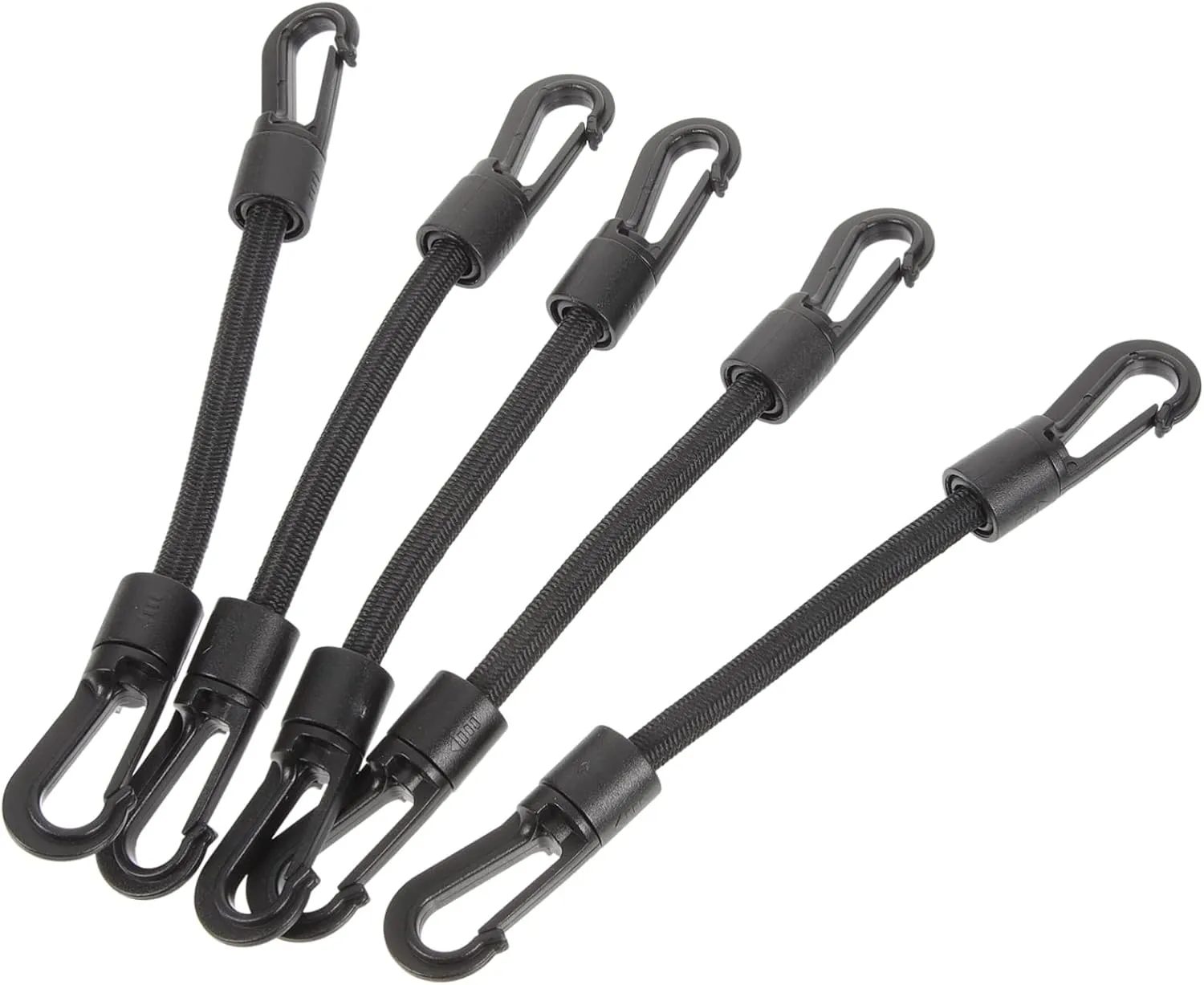 BESPORTBLE 25 Pcs Elastic String Hook Camping Bungee Cords Cord with Hook Bungee Tie Downs Kayak Hook Strap Bungee Rope Mini Bungee Cords Tarp Hooks Daily Use Tie Down Strap Deck Pom Portable