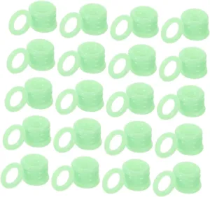 BESPORTBLE Outdoor Camping Accessories Fluorescent Ring Tent Stakes 200pcs Glow Dark Stakes for Tent Tarp
