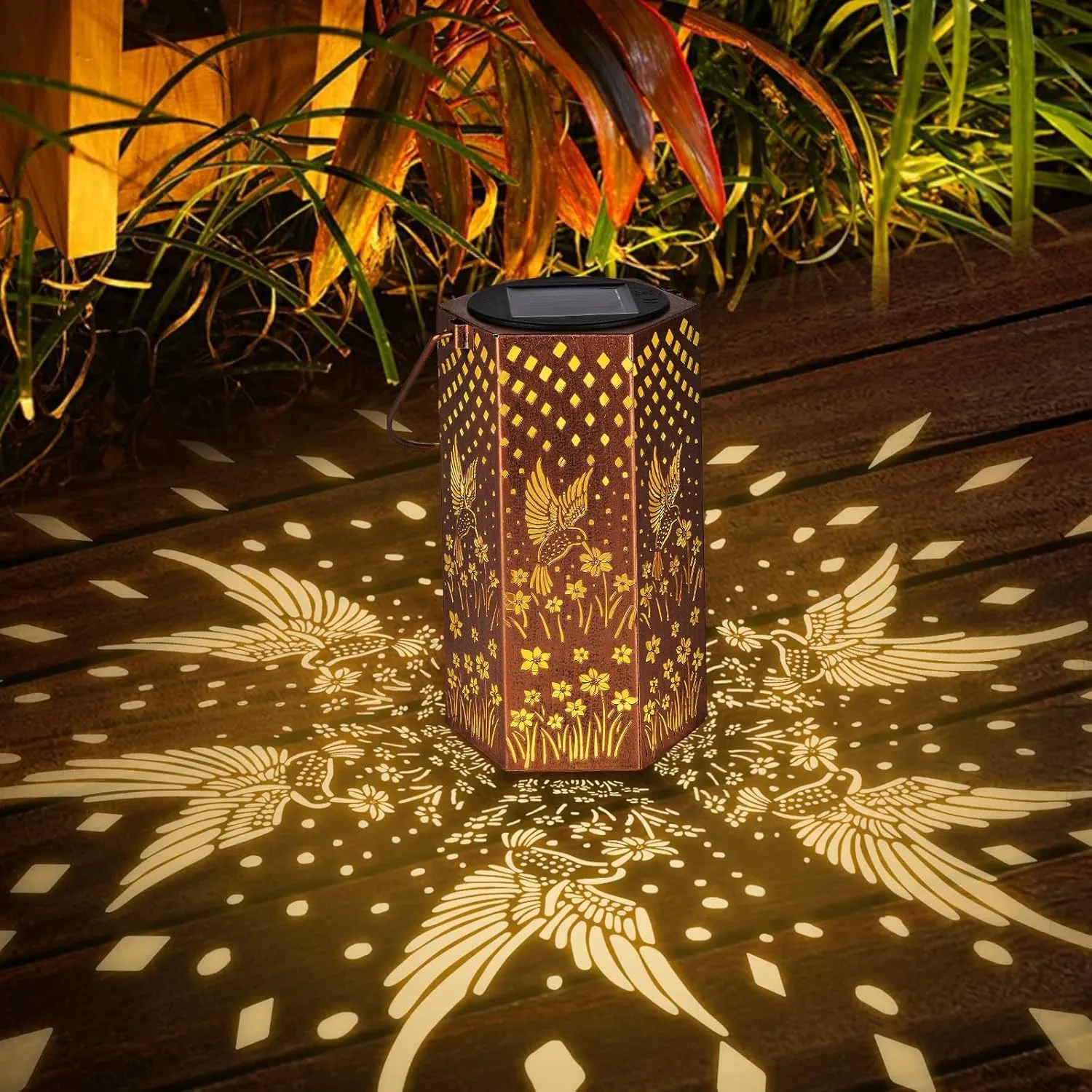 Birthday Gifts for Women Hummingbird Solar Lights Outdoor - Fathers Day Gifts from Daughter Solar Lanterns Outdoor Waterproof Garden Decoration for Outside, Outdoor, Patio, Yard, Lawn