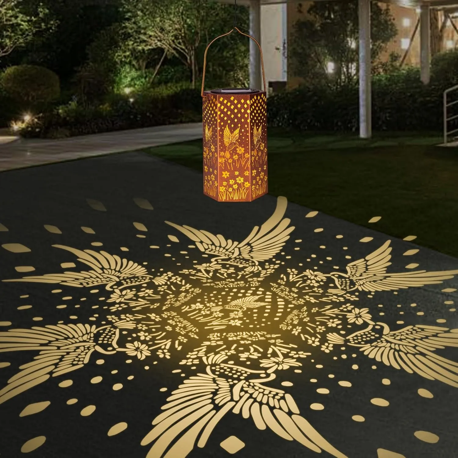 Birthday Gifts for Women Hummingbird Solar Lights Outdoor - Fathers Day Gifts from Daughter Solar Lanterns Outdoor Waterproof Garden Decoration for Outside, Outdoor, Patio, Yard, Lawn