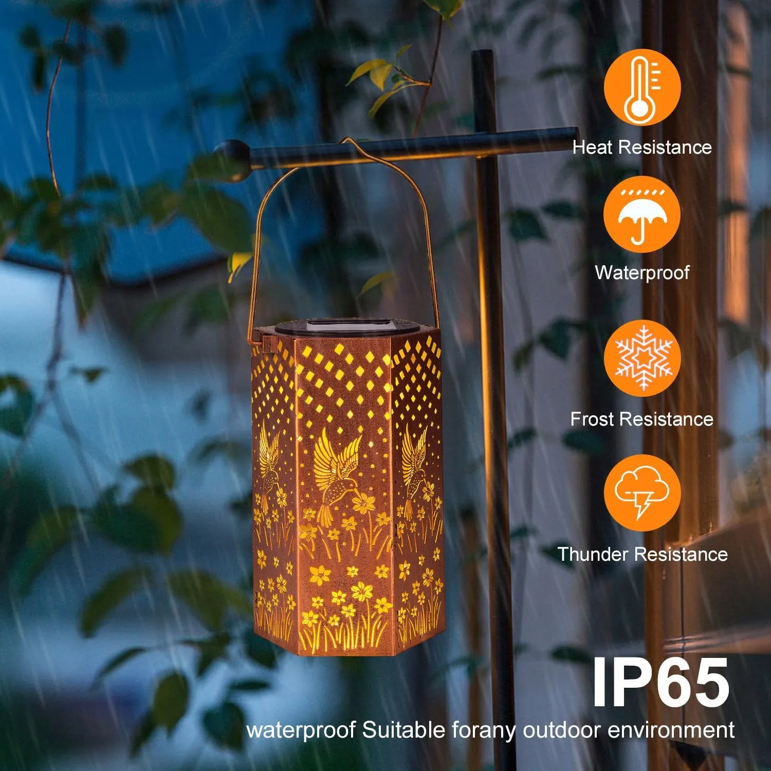Birthday Gifts for Women Hummingbird Solar Lights Outdoor - Fathers Day Gifts from Daughter Solar Lanterns Outdoor Waterproof Garden Decoration for Outside, Outdoor, Patio, Yard, Lawn