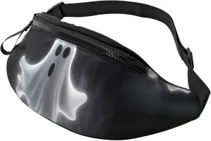 Black and Halloween Ghost Fanny Pack for Man Women Waist Bag Adjustable Belt Casual Chest Bag Bum Bags for Travel Sports Running Hiking Waist Packs