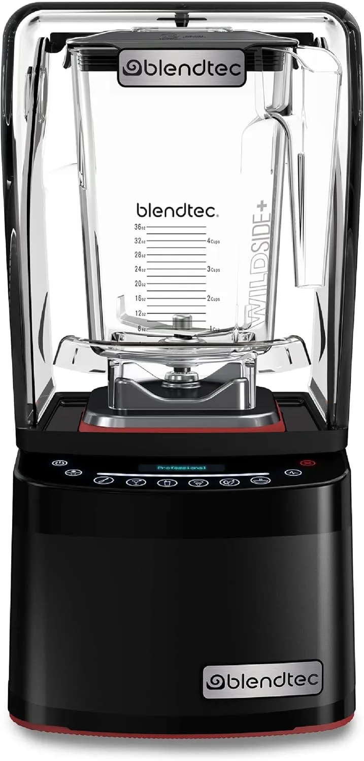 Blendtec Professional 800 - Blender with WildSide  Jar (90 oz) for Smoothies & Frozen Drinks - Quietest Professional-Grade Power - 11-Speed Touch Slider - Easy to Clean - Black