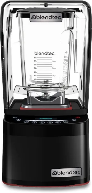 Blendtec Professional 800 - Blender with WildSide  Jar (90 oz) for Smoothies & Frozen Drinks - Quietest Professional-Grade Power - 11-Speed Touch Slider - Easy to Clean - Black