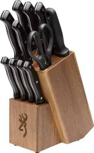 Browning Knife Kitchen Set W/ - Butcher Block*