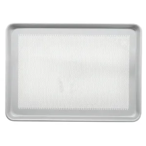 Bundy Chicago Metallic 18 Gauge Aluminum Perforated Bun Pan - 18"L x 13"W x 1"H