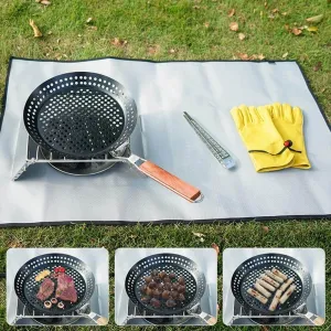 Camping Barbecue Pan - Versatile Multifunctional Outdoor Cooking Tool