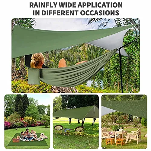 Camping Hammock-Hammocks w/ Mosquito Net Tent & Rain Fly Tarp