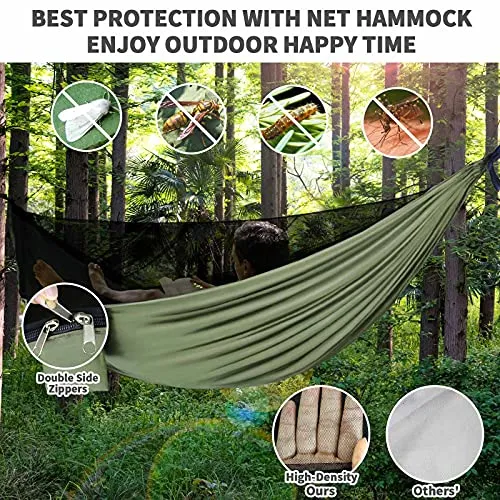 Camping Hammock-Hammocks w/ Mosquito Net Tent & Rain Fly Tarp
