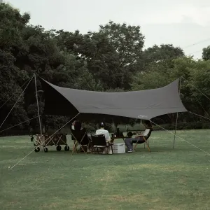 Camping Tarp Tent, Vinyl Canopy Beach Sun Shelter, Waterproof Awning, Picnic Supplies