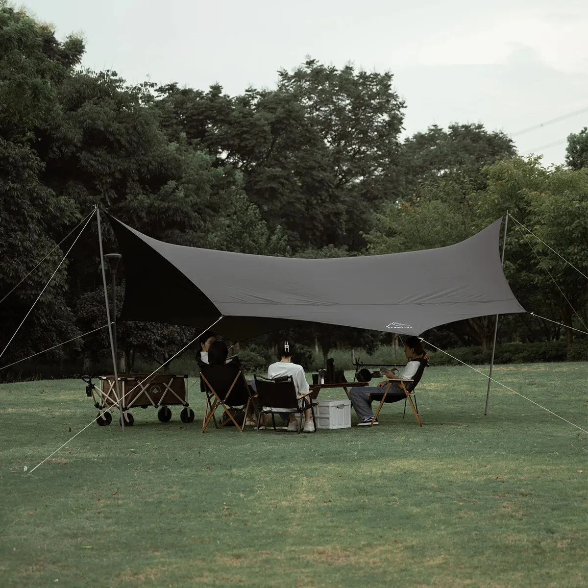 Camping Tarp Tent, Vinyl Canopy Beach Sun Shelter, Waterproof Awning, Picnic Supplies