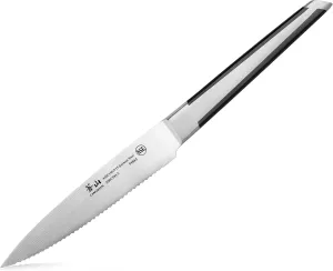 Cangshan X Series German Steel Forged Serrated Utility Knife, 5", Silver