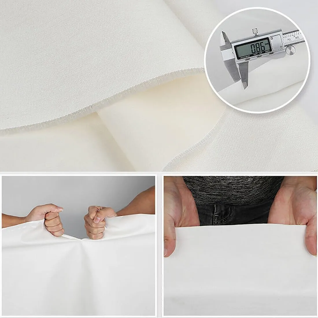 Canvas Tarps 16 oz, 20' x 20' Heavy Duty Waterproof Tarpaulin Cover Outdoor, UV Resistant, Rustproof Grommets, Multi-Purpose Cloth Tarp for Canopy Tent, Roof, Camping, Woodpile, White