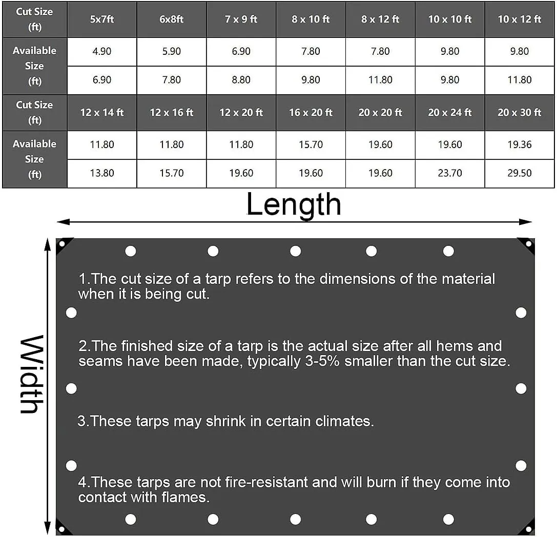 Canvas Tarps 16 oz, 20' x 20' Heavy Duty Waterproof Tarpaulin Cover Outdoor, UV Resistant, Rustproof Grommets, Multi-Purpose Cloth Tarp for Canopy Tent, Roof, Camping, Woodpile, White