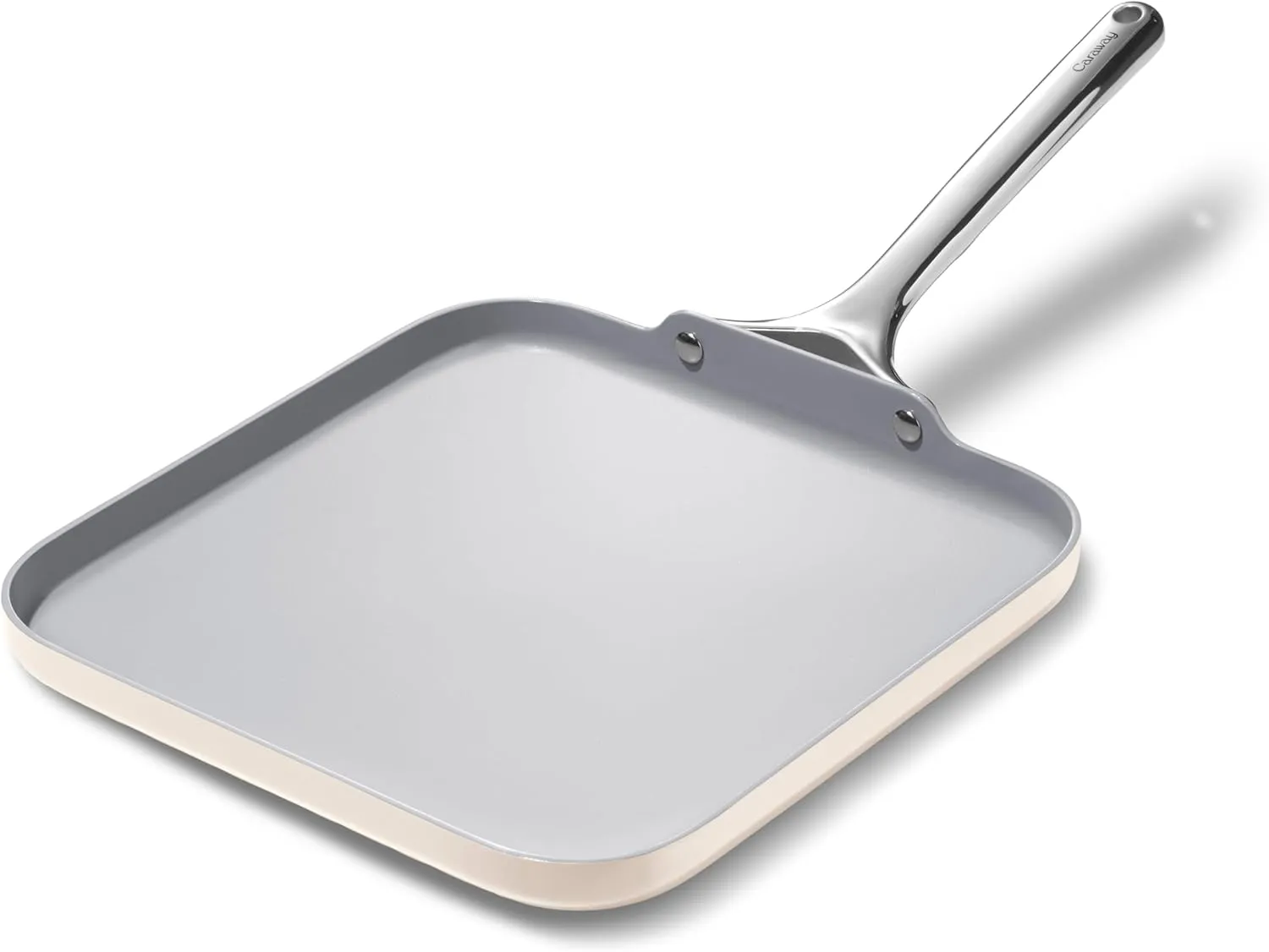 Caraway Double Burner Griddle - 19x12” Griddle Pan - Non-Stick Ceramic Coated - Non Toxic, PTFE & PFOA Free - Oven Safe & Compatible with All Stovetops - Cream