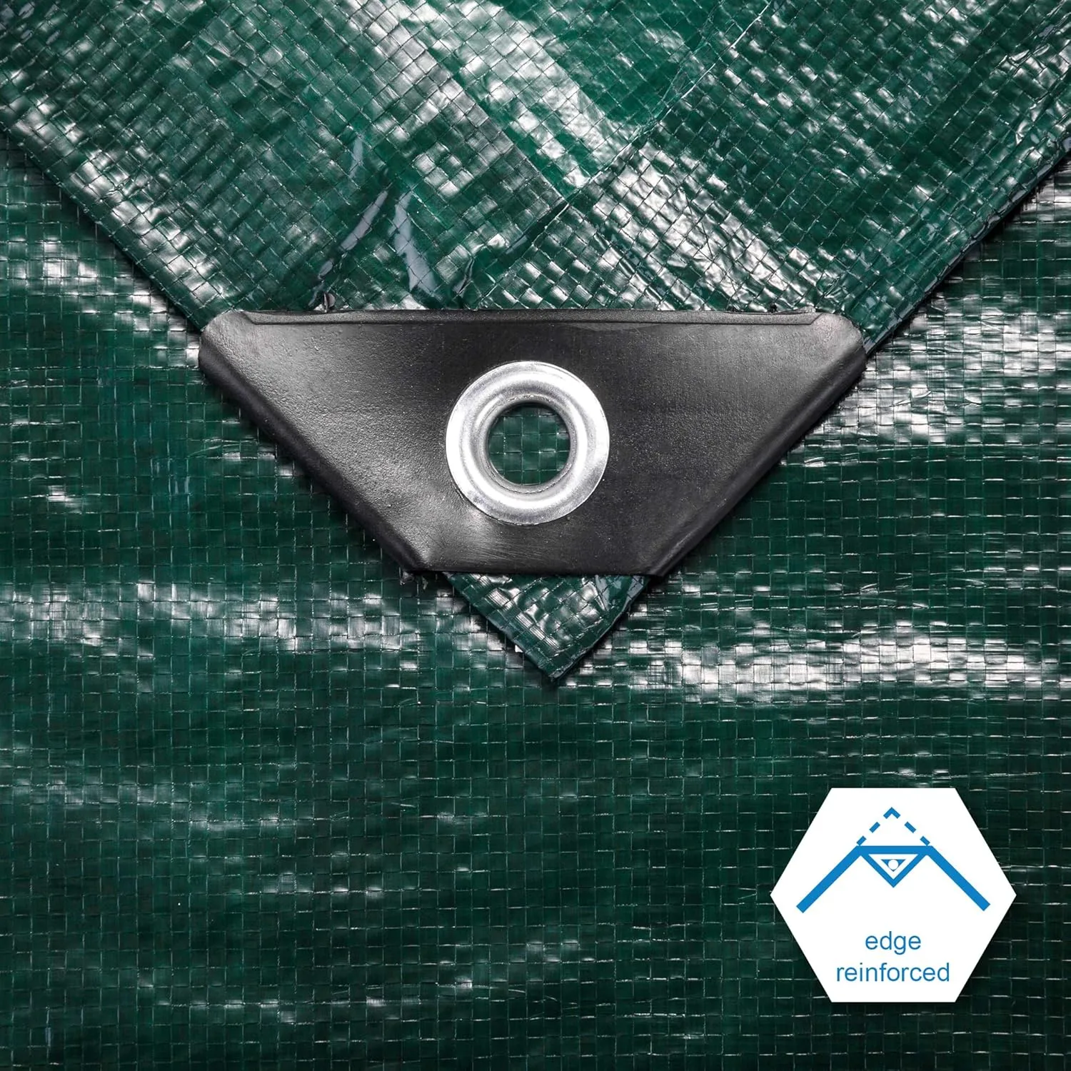 CARTMAN 2 Pack Finished Size 8x10 Feet Waterproof Green Tarp 8 Mil Thick, Multipurpose Protective Cover for Emergency Rain Shelter Camping Tarpaulin