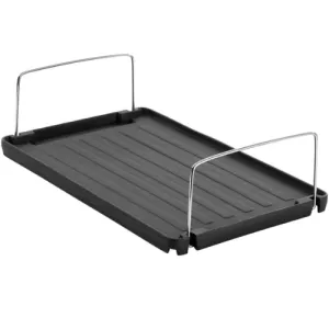 Cast Iron Grill Pan Portable Hotplate BBQ Stovetop with Two Folding Wire Handles