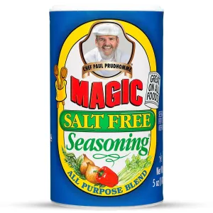 Chef Paul Magic Seasonings Blends Salt Free Seasoning | No Salt Seasoning | All Purpose for Meat, Seafood, Vegetables & More | Low Sodium | Gluten Free & No MSG | 5 oz (Pack of 6)