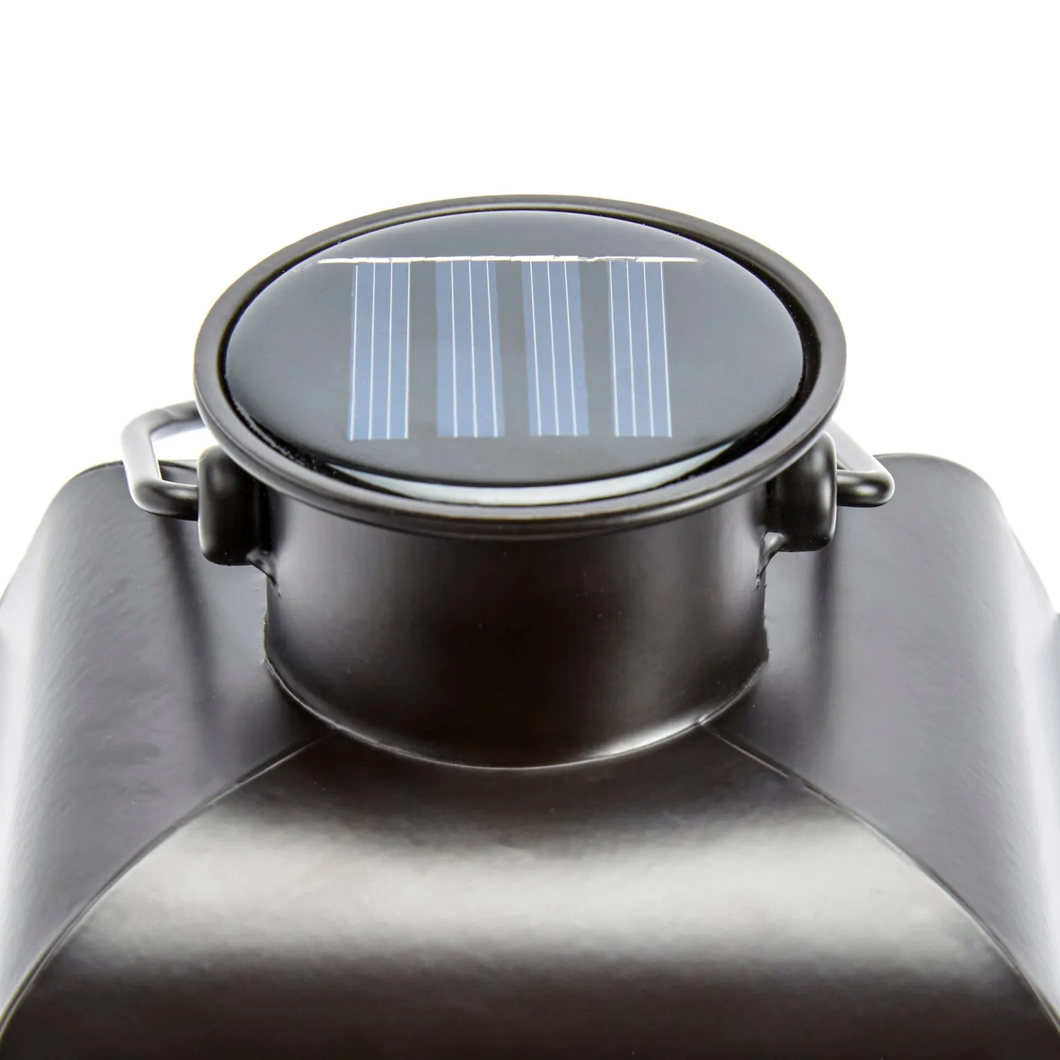 Chelsea Solar 11.5" Black Metal Flameless Lantern, Set of 2