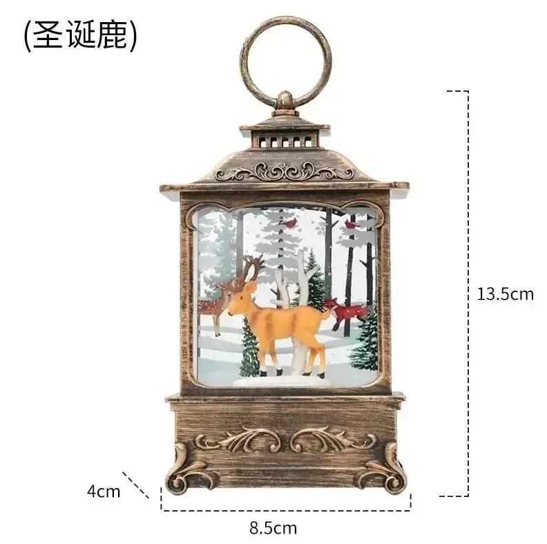 Christmas snow globe lantern|Lighted Christmas Snow Globe Lantern Battery Operated LED