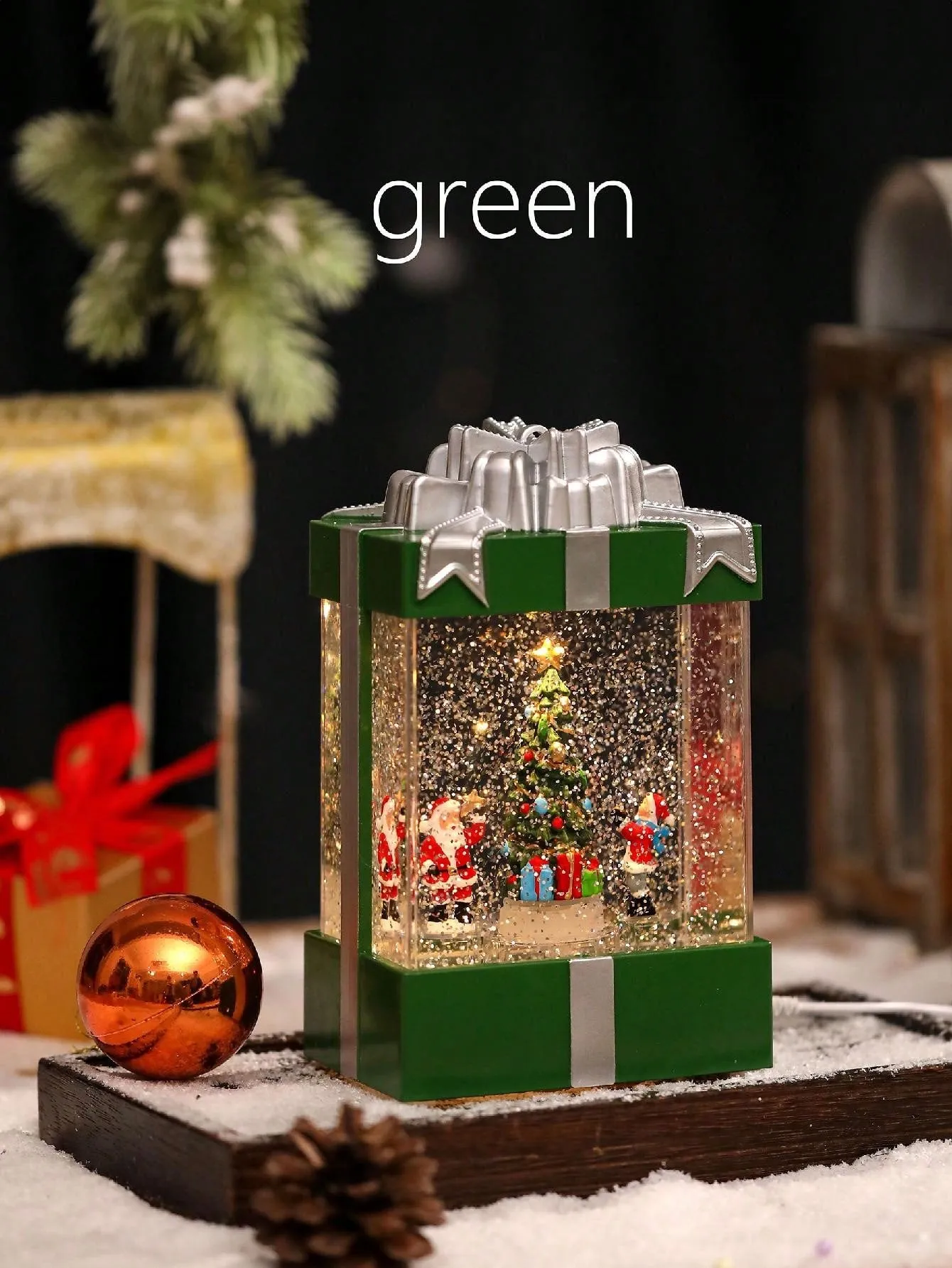 Christmas snow globes| PEIDUO Christmas Snow Globes Santa Clau