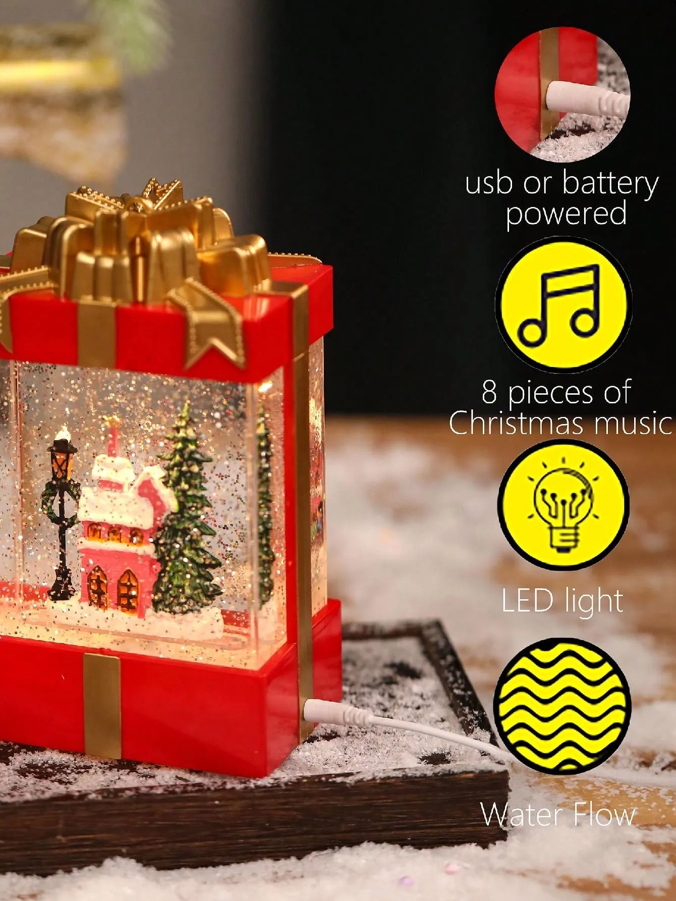 Christmas snow globes| PEIDUO Christmas Snow Globes Santa Clau