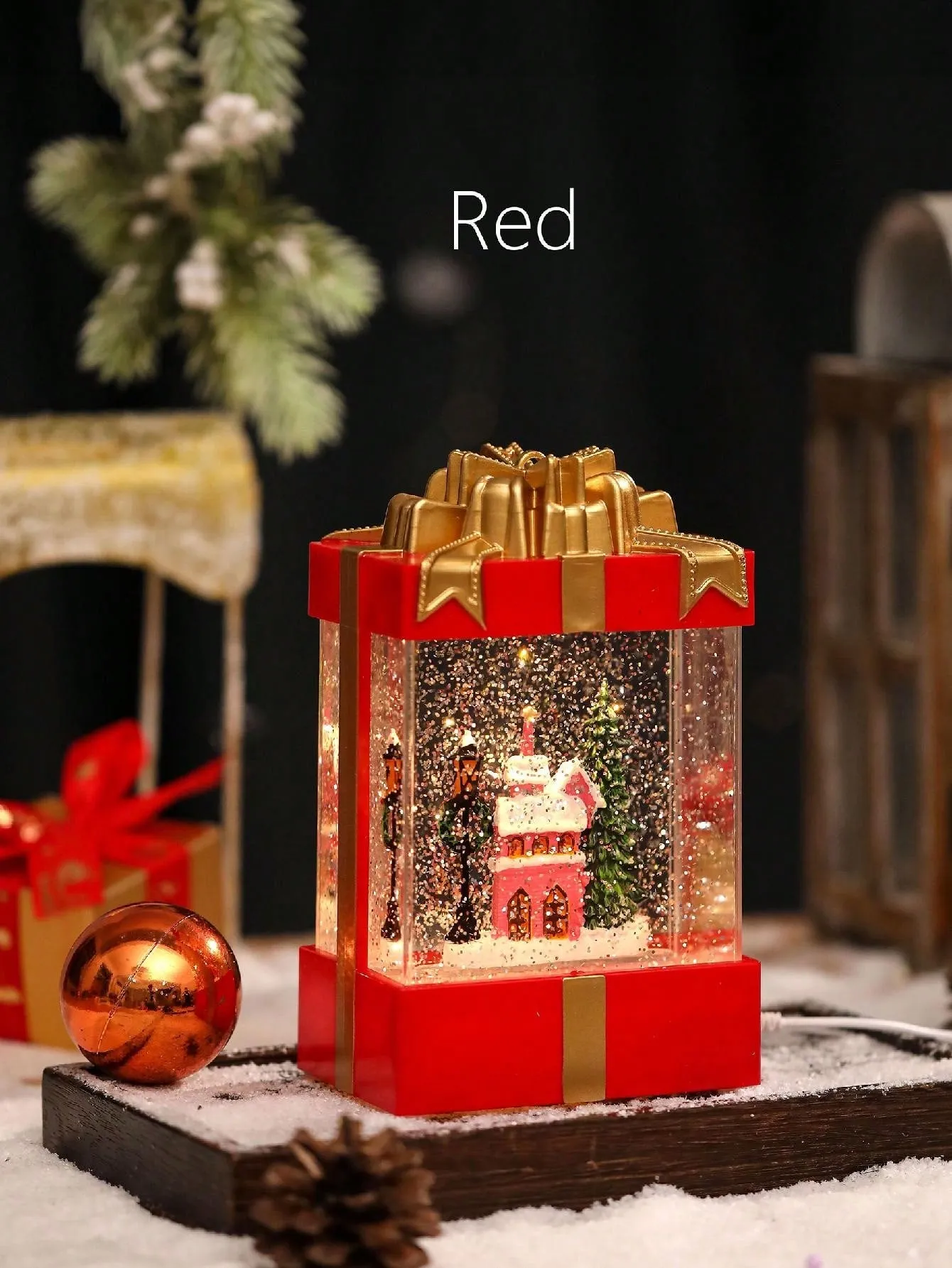 Christmas snow globes| PEIDUO Christmas Snow Globes Santa Clau
