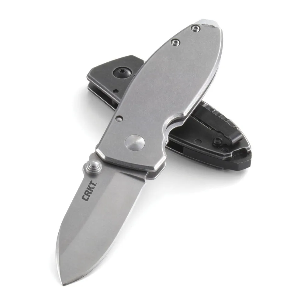CKRT Squid Folder w/Silver Stonewash Handle-Blade 2.14in