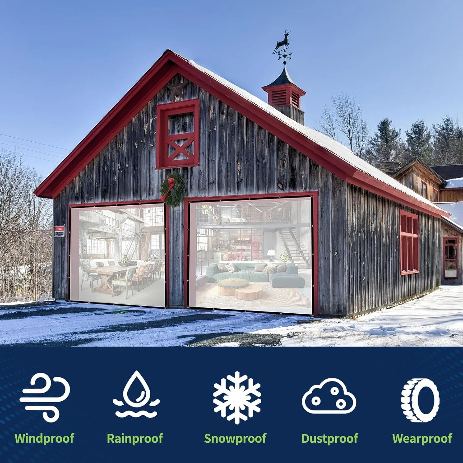 Clear Tarp 10 x 10 FT Medium Duty Waterproof New Material Tarp Cover, Grommet Every 20 Inches, for Plant, Garden, Chicken Coop, Patio