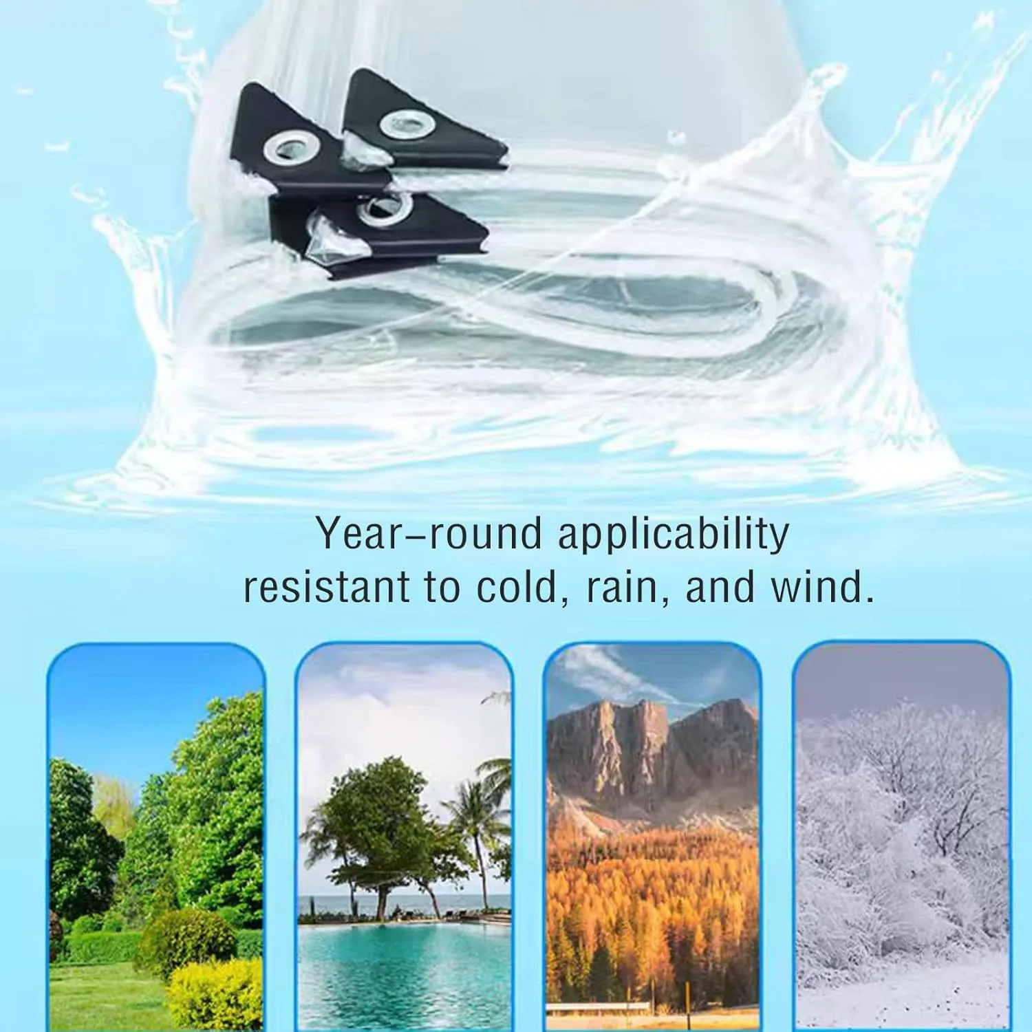 Clear Tarp, 6.5 x 10 FT Clear Tarps with Grommets, 14 Mil Thick Clear Tarps Heavy Duty Waterproof，Protects Against Water, Tear, Cold Weather Resistant for Balcony Garden，Patio ANG Porch