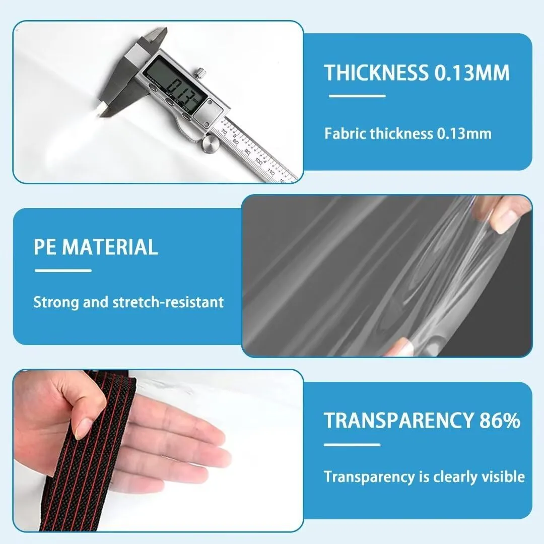 Clear Tarps with Grommets 7x10ft,Heavy Duty Waterproof Tarp Cover,Transparent PVC Vinyl Tarpaulin for Outdoor,Plant,Garden,Chicken Coop,Patio