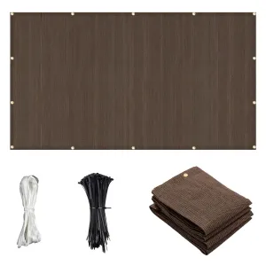 Cool Area Sun Shade Cloth with Grommets 10×15 FT Shade Panel Shade Tarp Screen Fabic for Outdoor Patio Pergola Cover Deck Garden, Brown (Customized)