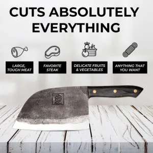 COOLINA The Real Duo Lixy & Promaja High Carbon Steel Knife Set | Versatile Handmade Knives for Chopping & Dicing, Full Tang, Ergonomic Handles | Perfect for BBQ & Grill
