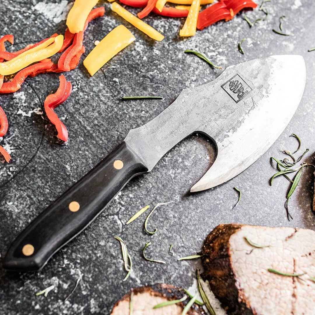 COOLINA Vikings Duo Butcher & Cleaver Knife Set - Hand-Forged High-Carbon Steel, Razor Sharp, Full Tang, Wood Handle, Perfect for BBQ, Meat & Veggies, Great Gift for Grill Masters